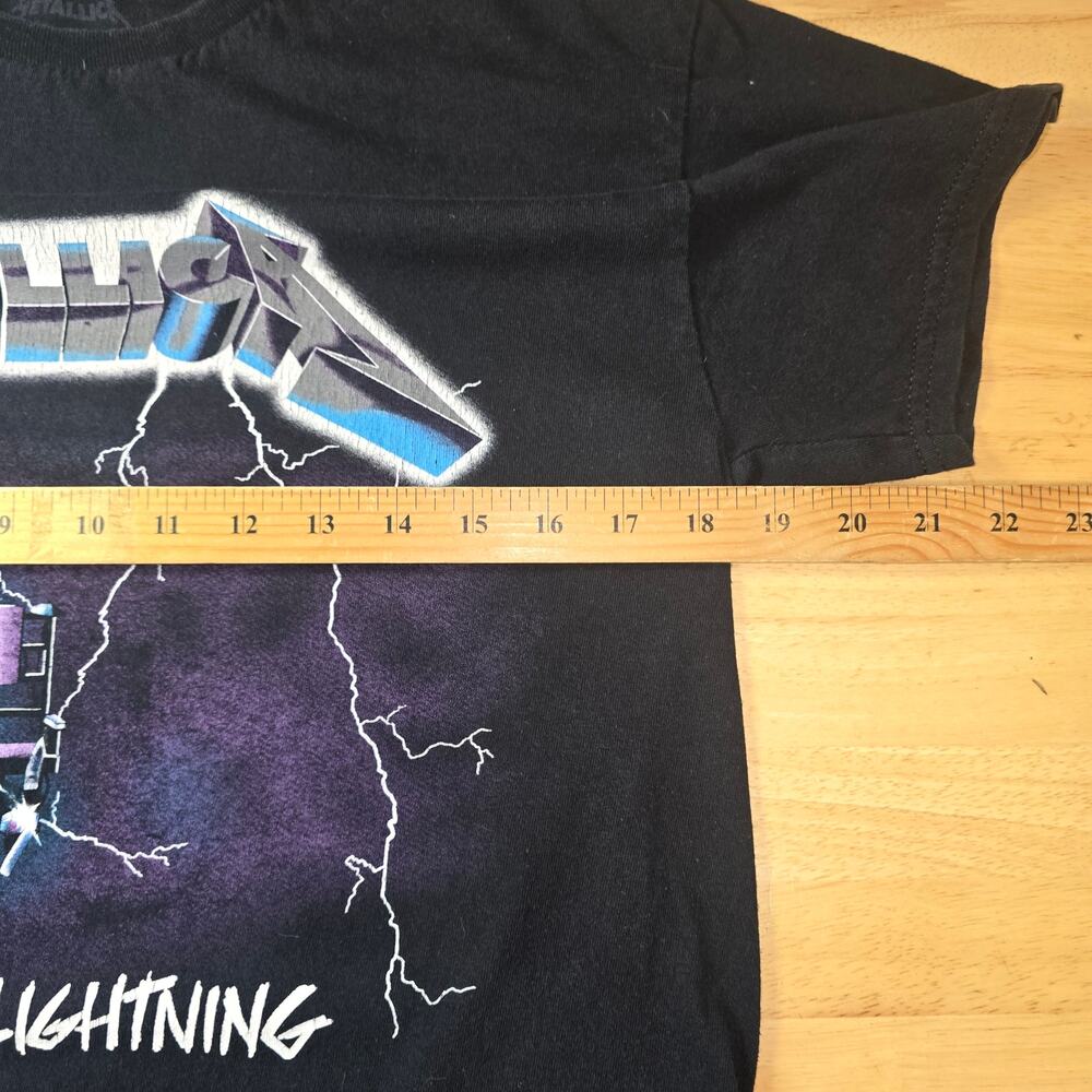 Metallica Ride the Lightning Black T-Shirt Mens Size Medium - Picture 4 of 6